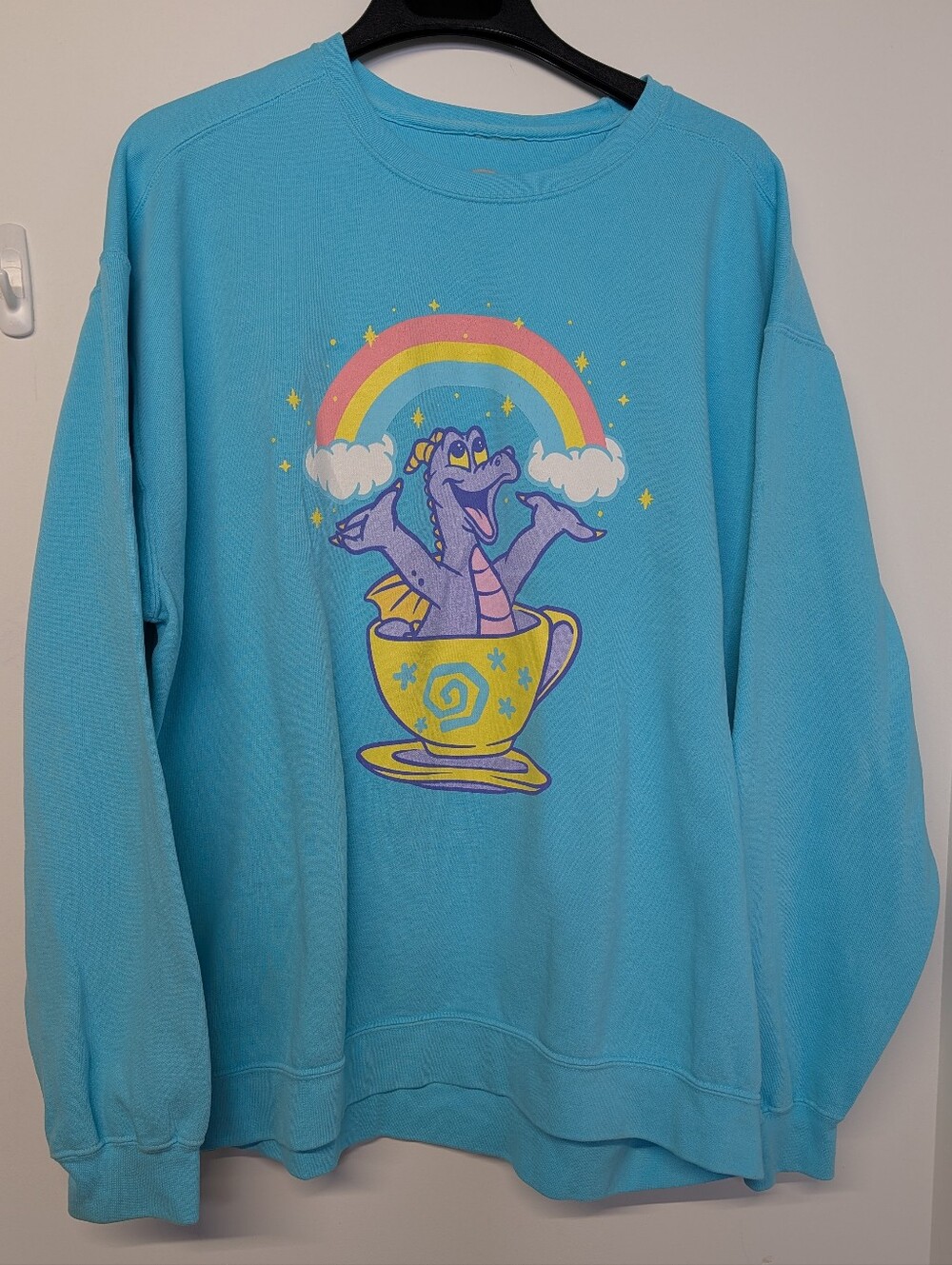 Walt Disney World Parks Blue Purple Figment Sweatshirt Pullover Adult 2xl